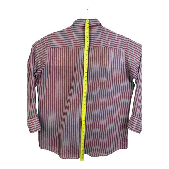 Vintage Dee Cee Western Shirt Mens 15-35 Red Gray Pearl Snap Cowboy USA Made - Picture 11 of 16